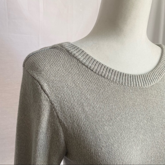 Light Gary Open Back Sweater - Picture 2 of 6